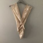 Anthropologie  Mes Demoiselles Cream Lace Fanti Deep V Bodysuit NEW Photo 3