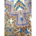 JOHN PAUL RICHARD Bohemian Print Asymmetrical Hem Dress Womens Small Boho Folk S Blue Photo 6