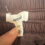 Aerie Dark Brown Satin Like Cargo Pants Small Photo 4