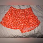 Forever 21  orange floral shorts Photo 2