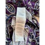 Michael Kors Michael‎ Kors Purple 3/4 Sleeve Italian Paisley Blouse MEDIUM Normcore Academia Photo 10
