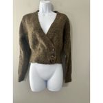 Commense The Next Morning Cardigan Brown Cropped Long Sleeve EUC Size S Photo 3