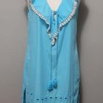Mud Pie for Atlantis turquoise ruffled swim cover tunic dress size medium Photo 0