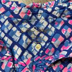Lilly Pulitzer Blue & Pink Pineapple Print Collared Shirtdress Size XS NWOT Photo 4