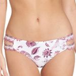 Becca NWT $58 Tahiti Purple Split Tab Floral Lined Hipster Bikini Bottom XS Photo 0
