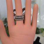 Large Statement Multi Color Bow Stretch Ring Red Photo 6