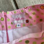 LulaKate Womens Skirt Size 2 Lula Kate Pink Green Pastel Polka Dot Preppy Photo 1