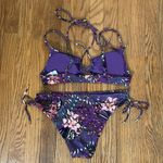 ANDIE Casablanca Bikini Set Plum Purple Floral size S NWOT Photo 2