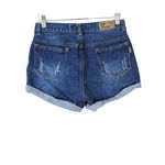 Womens Denim Jean shorts‎ Distressed with Rose Patch (no size) Blue Size undefined Photo 5