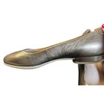 Ecco  Women's Anine Ballerina Flats Leather Metallic Gold Slip-on 10 Photo 8