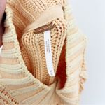 Free People  Sweetheart Knit Sweater in Peach Size Medium Mock Neck Ribbed Photo 7