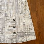 Habitat Tribal Easy Swing Linen Blend Button Detail Dress w/ Pockets Sz Small Photo 4