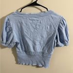Aerie Cropped Lace Trim V-Neck T-Shirt nwot small Photo 1