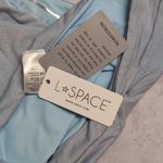 l*space NWT L* Shimmer Sky Blue High-Waisted Twist Front Bikini Bottom Size L Photo 7