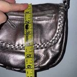 Eddie Bauer  Metallic Silver‎ Sheep Leather Mini Crossbody Bag Purse Photo 7