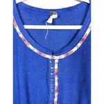 Free People  we the free blue‎ thermal top Photo 3