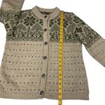 Alps Women's Apparel Wool Blend Fair Isle Knit Cardigan Sweater Button Up Sz S Green Photo 8