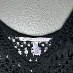 Victoria's Secret Victoria’s Secret black crochet knit swim cover up romper women’s size medium Photo 6