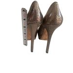 Alice + Olivia  Silver Leather Platform Heels Size 10 / 40 Photo 7