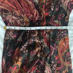 ZARA  paisley print long sleeve v-neck button down midi dress size small boho Photo 7