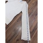 Calvin Klein Jeans Cotton Knit Sweater Women's M Ivory Crewneck Photo 6