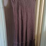Chadwick's Crinkle Rayon Brown Dress, V-Neck, Pullover, Easy Drape Petite Large Photo 2