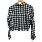 Abound  black white Tibetan Dobby Plaid Top Size‎ Small NEW Photo 5