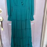 Halogen Teal Long Sleeve Dress Photo 3