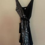 Camila Coelho Revolve Paulette Satin Mini Wrap Dress Sequins PARTY COCKTAIL XS Photo 0