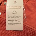 Soft Surroundings terracotta orange rust medium Henley top nwt cotton linen Photo 7