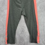 Marika Sport Marika Sports Gray Pink Stripe Cropped Active Legging Pant Bottoms Medium 8-10 Photo 3