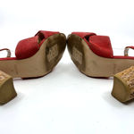 Soludos  Olivia Heels Suede Red Sandals 8 US Photo 8