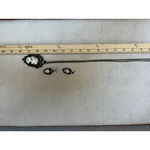 Halloween Costume Jewlery Lady Skeleton Necklace with earrings Black Photo 2