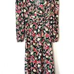 Leith  Nordstrom Green & Pink Floral Midi Dress Size Small Photo 0
