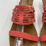 Koolaburra by Ugg  Coral Orange Die Cut Cork Mini Wedge Sandals Women’s Size 9 Photo 3
