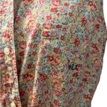 Lauren Ralph Lauren 60s 70s Floral Cottage Core Bohemian Tie Waist Crop Top Yellow Size 12 Photo 5