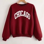 Chicago Red Crewneck Pullover Sweater Size M Photo 0