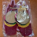 Burger and Fries Luggage Tag Set Of 4 Red Photo 0