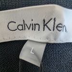 Calvin Klein  Stripe Knit Tank Top – Women's L Black White Rayon Nylon Photo 2