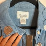 American Vintage Vtg Deadstock Christopher & Banks chambray sports embroidered button down Photo 3