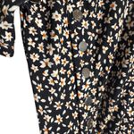 Paco Rabanne Black Floral Jersey Short Sleeve Crewneck Midi Dress Size XXL Photo 11