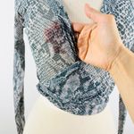 Only Hearts  python snake print semi-sheer wrap blouse NWT Photo 3