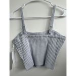 Good American Cotton Blend Terry Rib Tube Bralette Glass Blue NWT XL Photo 5