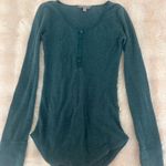 Rubbish  Green Half Button Top Photo 0