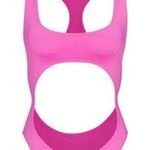 SKIMS NWT  Signature swim cut out monokini taffy neon pink 3X  0012 TFY 3X Photo 0