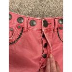 One Teaspoon Revolve Studded Bandits High Waist Denim Short in Coral, sz 28 Photo 7