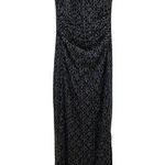 Lipsy London  Navy Blue & Gold Lace Bodycon Evening Gown 4 Photo 0