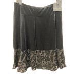 Apostrophe NWT Skirt SMALL PETITE Black Velvet Floral A-Line High Waist Vesatile Photo 1