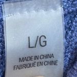 Elie Tahari Blue Cable Knit Puff Sleeve Sweater Size L Photo 4