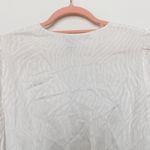 Jay Godfrey  Hannah Long Sleeve Wrap Blouse White‎ Size 4 Zebra Classic Workwear Photo 7